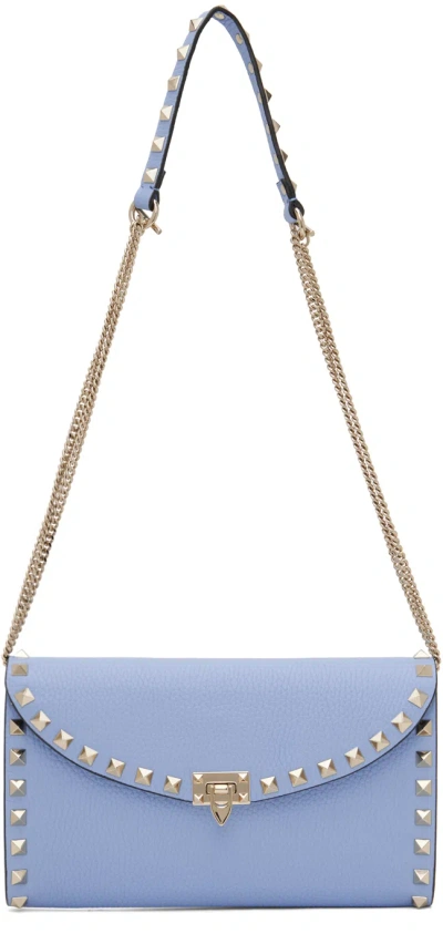 Valentino Garavani Blue Rockstud Chain Bag