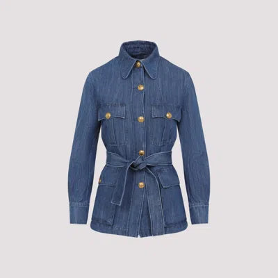 VALENTINO BLUE SAHARIANA DENIM JACKET