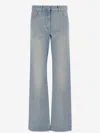 Valentino Washed Straight-leg Jeans In Blue