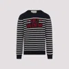 Valentino Garavani Crewneck Sweater With Bold Jacquard Motif In Black