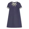 Valentino Knee Length Dress Short Sleeves In Blue