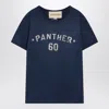 Valentino Crew Neck Graphic And Text Design In Blue