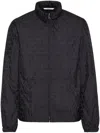 Valentino Iconography Nylon Jacket In Blue