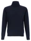 Valentino Virgin Wool Turtleneck Sweater In Blue
