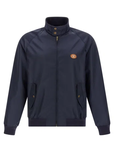 VALENTINO BLUE VLOGO BOMBER JACKET
