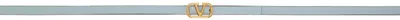 Valentino Garavani Blue Vlogo Reversible Belt In Z4w Blu Porcellana-c