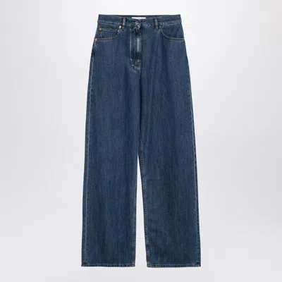 Valentino Blue Wide Denim Jeans