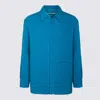 Valentino Wool Down Jacket In Blue