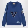 Valentino V College Sweatshirt In Blue