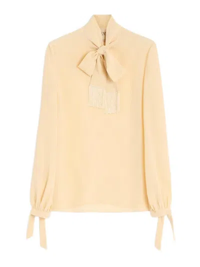 Valentino Silk Blouse In Yellow