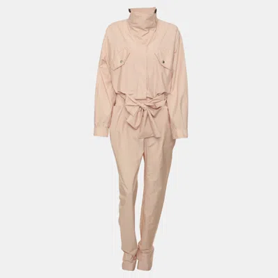 Pre-owned Valentino Blush Pink Tech Poplin Jumpsuit S