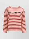 Valentino Boat-neck Striped Top For Casual-chic Look