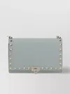 Valentino Bold Chain Strap Leather Shoulder Bag In Green
