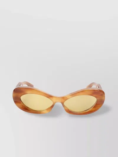 Valentino Bold Temples Acetate Sunglasses In Brown