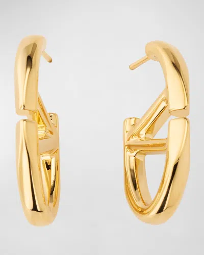 Valentino Garavani Bold V Logo Earrings In Gold