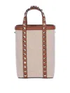 Valentino Tan Rockstud Mini Tote In Beige