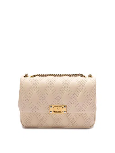 Valentino Garavani Quiltie 67 Shoulder Bag In White