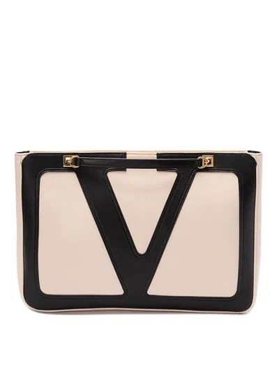 Valentino Garavani Viva Superstar Medium Tote Bag In White