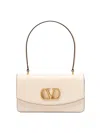 Valentino Garavani  Garavani Vain Bag With Handle In Shiny Calfskin Woman Butter Uni In White