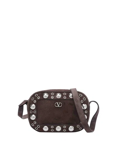 Valentino Garavani Brown Suede Nellcote Crossboyd Bag