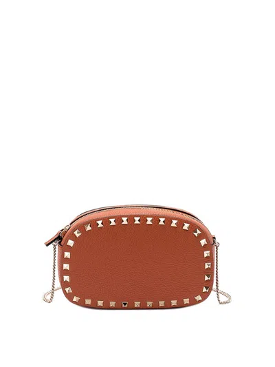 Valentino Garavani `rockstud` Mini Bag In Brown