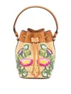 Valentino Vlogo Signature Mini Drawstring Flower Bucket Bag In Multicolour