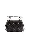 Valentino Rockstud Spike Crossbody Bag In Black