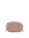 Valentino `rockstud` Mini Bag In Nude