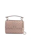 Valentino Medium Shoulder Bag Spike Rockstud In Nude