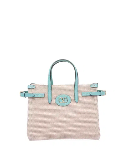 Valentino Garavani Small Antibes Tote Bag In Sand