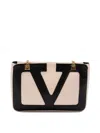 Valentino Garavani Garavani Viva Superstar Medium Nappa Leather Shopping Bag Woman Butter/black Uni In White