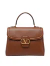Valentino Tobacco Top Handle Satchel With Removable Strap In Brown