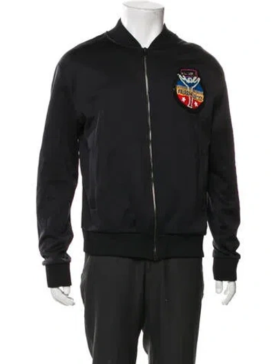 Pre-owned Valentino Bomber Jacket In Black