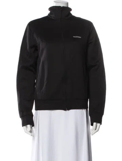 Pre-owned Valentino Bomber Jacket In Black