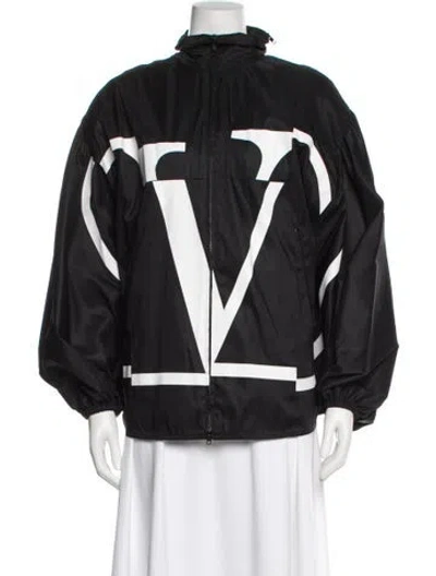Pre-owned Valentino Bomber Jacket In Black