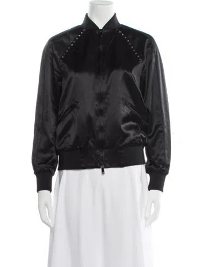Pre-owned Valentino Bomber Jacket In Black