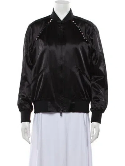 Pre-owned Valentino Bomber Jacket In Black