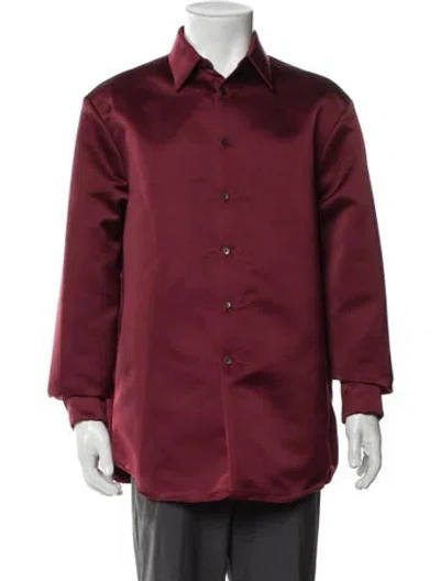 Pre-owned Valentino Bomber Jacket In Burgundy