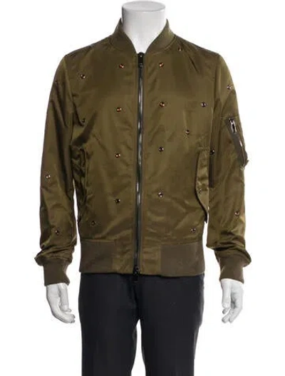 Pre-owned Valentino Bomber Jacket In Green