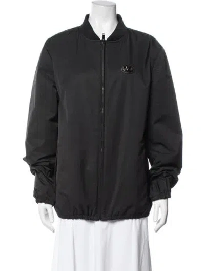 Pre-owned Valentino Bomber Jacket In Grey