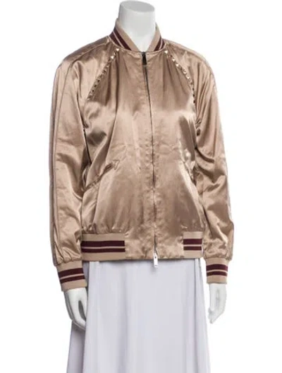 Pre-owned Valentino Bomber Jacket In Neutral