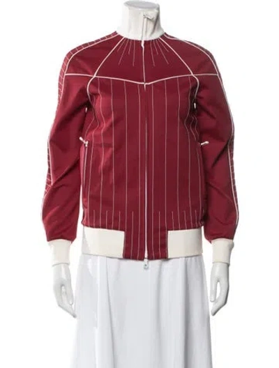 Pre-owned Valentino Bomber Jacket In Red