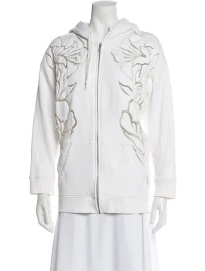 Pre-owned Valentino Bomber Jacket In White