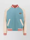 Valentino Le Chat De La Maison Wool Bomber Jacket In Blue