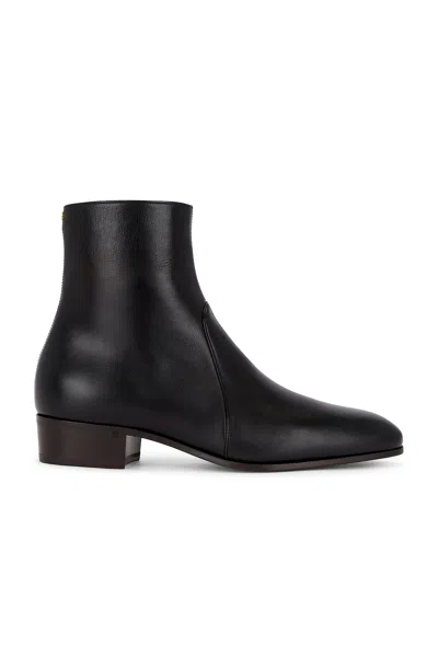 Valentino Garavani Pat Ankle Boots In Black