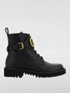 Valentino Dnu Pack  Vlogo 35 Leather Combat Boot In Black