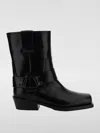 Valentino Garavani Women Biker Leather Boots With Iconic Studs In Schwarz