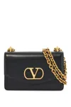 Valentino Borsa A Spalla Small In Pelle Nera Con Catena Dorata In Black