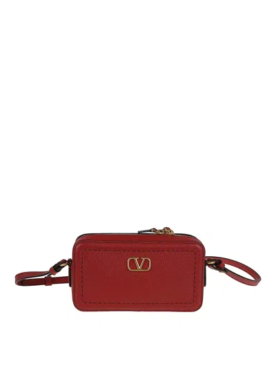 Valentino Garavani Small Red Crossbody Bag Alltime In Brown