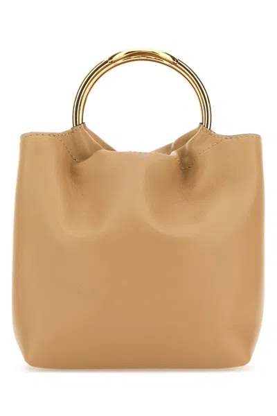 VALENTINO GARAVANI VALENTINO GARAVANI BEIGE LEATHER BUCKET BAG
